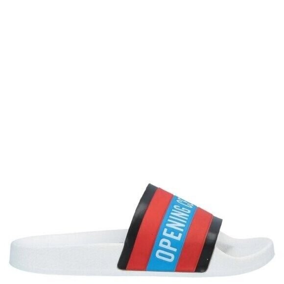 OPENING CEREMONY White Rubber Printed Ace Pool Slides / Sandals 8 NIB - Picture 4 of 10